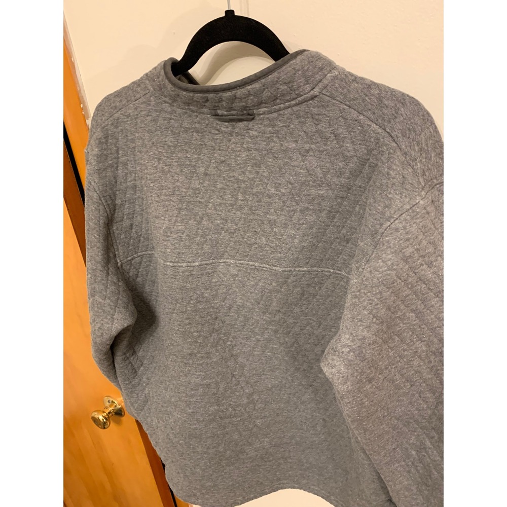Pendleton Quilted Fleece Pullover Sweatshirt Gray… - image 6